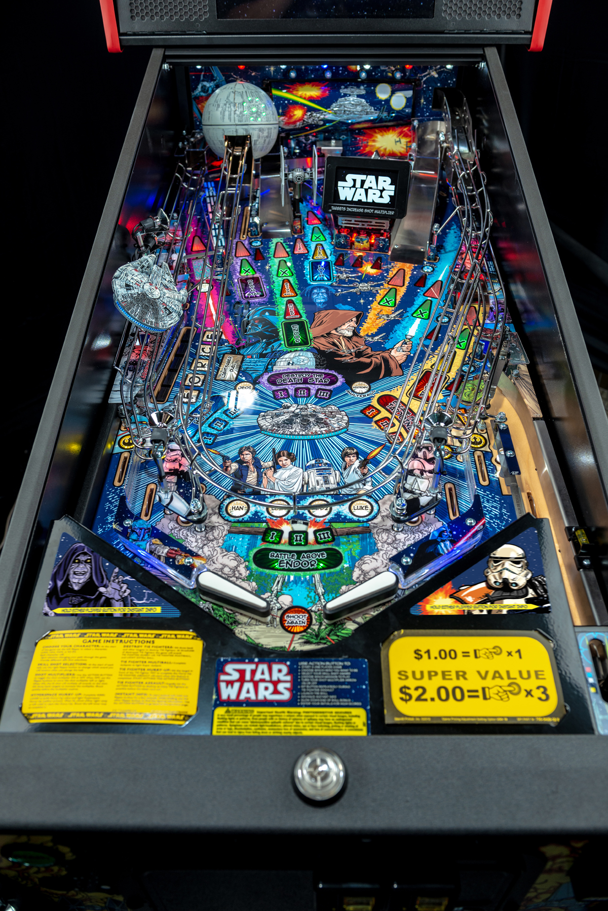 Star Wars Premium Comic Art Pinball Machine Fun 